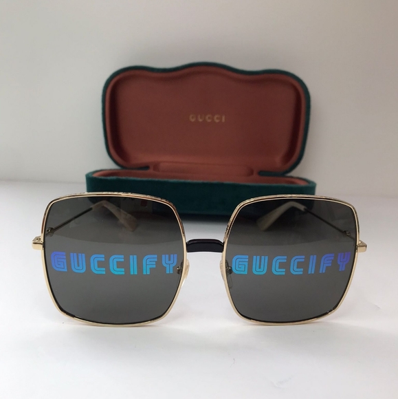 New - 💯 Original Gucci GG0414S 002 60 Unisex Sunglasses - Picture 5 of 15